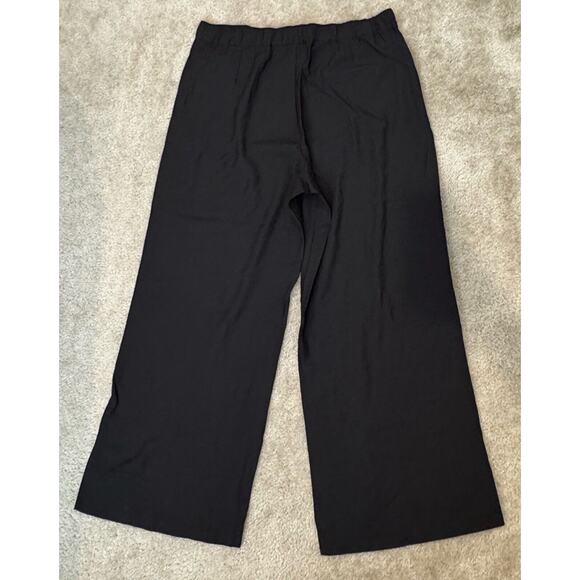 Standards & Practices Solid Stretch Crepe Wide Leg Black Trousers Women’s 16 NEW - Picture 4 of 13